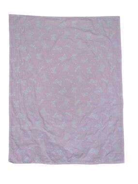 Peacock Alley Butterfly Moon Pink Baby Coverlet Blanket Matelasse Portugal 30x37